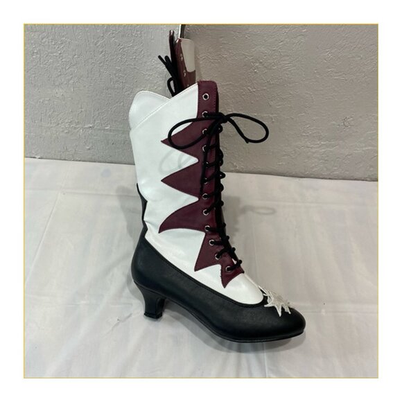 SHIPS FREE Rare Hot Topic Lace Up Funtasma Vintage Boots, Size 6, - Picture 5 of 9